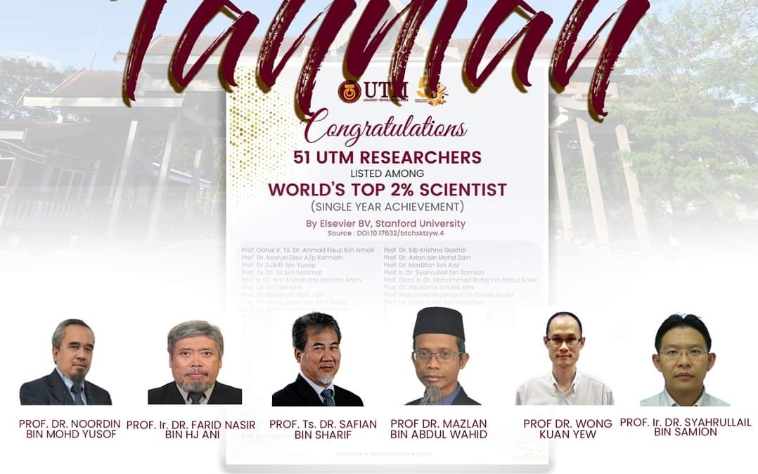 Congratulations Prof. Mazlan Abd Wahid! Global Top 2% Scientist 2022