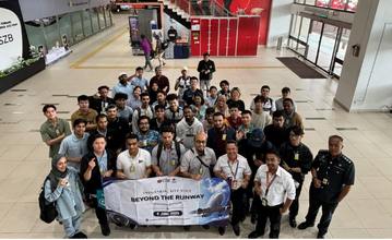 INSIDE AVIATION Aeronautics students step beyond the classroom to experience airport operations and aerospace manufacturing firsthand