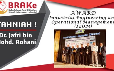 Congratulation to Dr Jafri bin Mohd Rohani