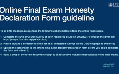 Online Final Exam Honesty Declaration Form Guideline